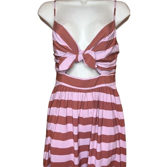 ALC Laurel Maxi Dress in Rust & Lavender Stripe NWT Size 8 - Picture 6 of 10